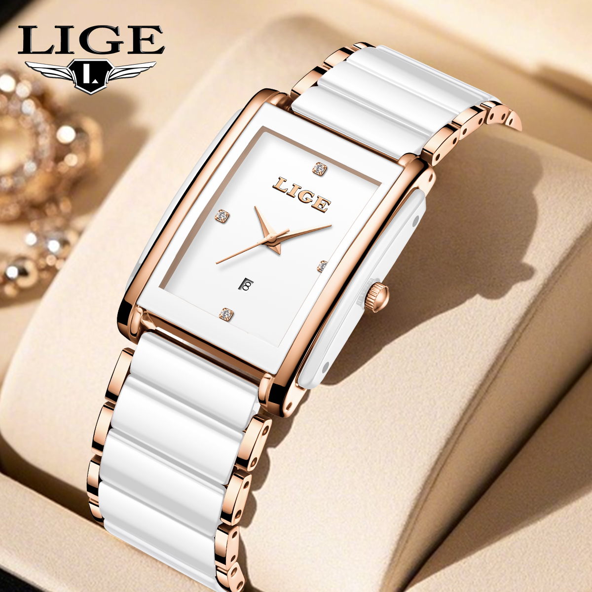 Luxury Watch Japanese - LIGE Fashion Elegant Watch for Women