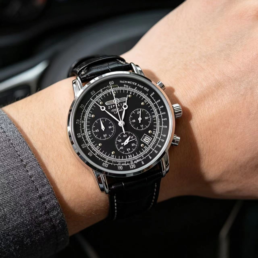 Luxury Watch Wallpaper - Men's Watch Luxury Multifunction Chronograph Business