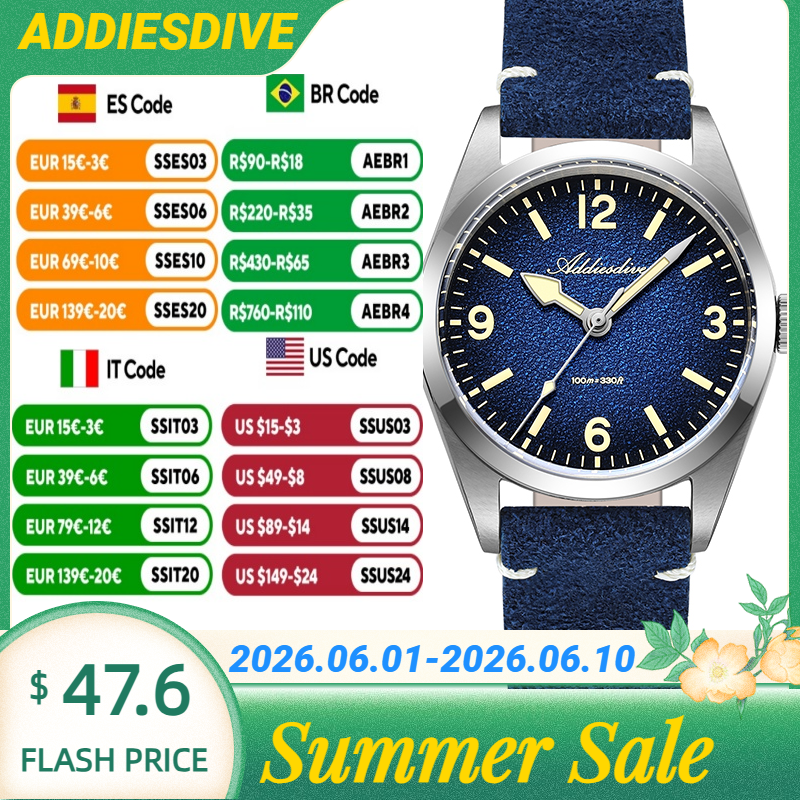 Luxury Watch Japanese - ADDIESDIVE 36MM 200M Waterproof Sapphire Glass
