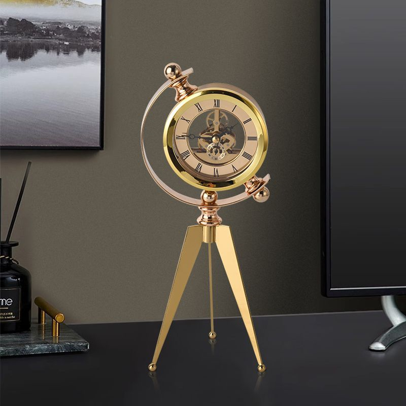 Luxury Watch House - Modern Gold Table Clock Luxury Metal