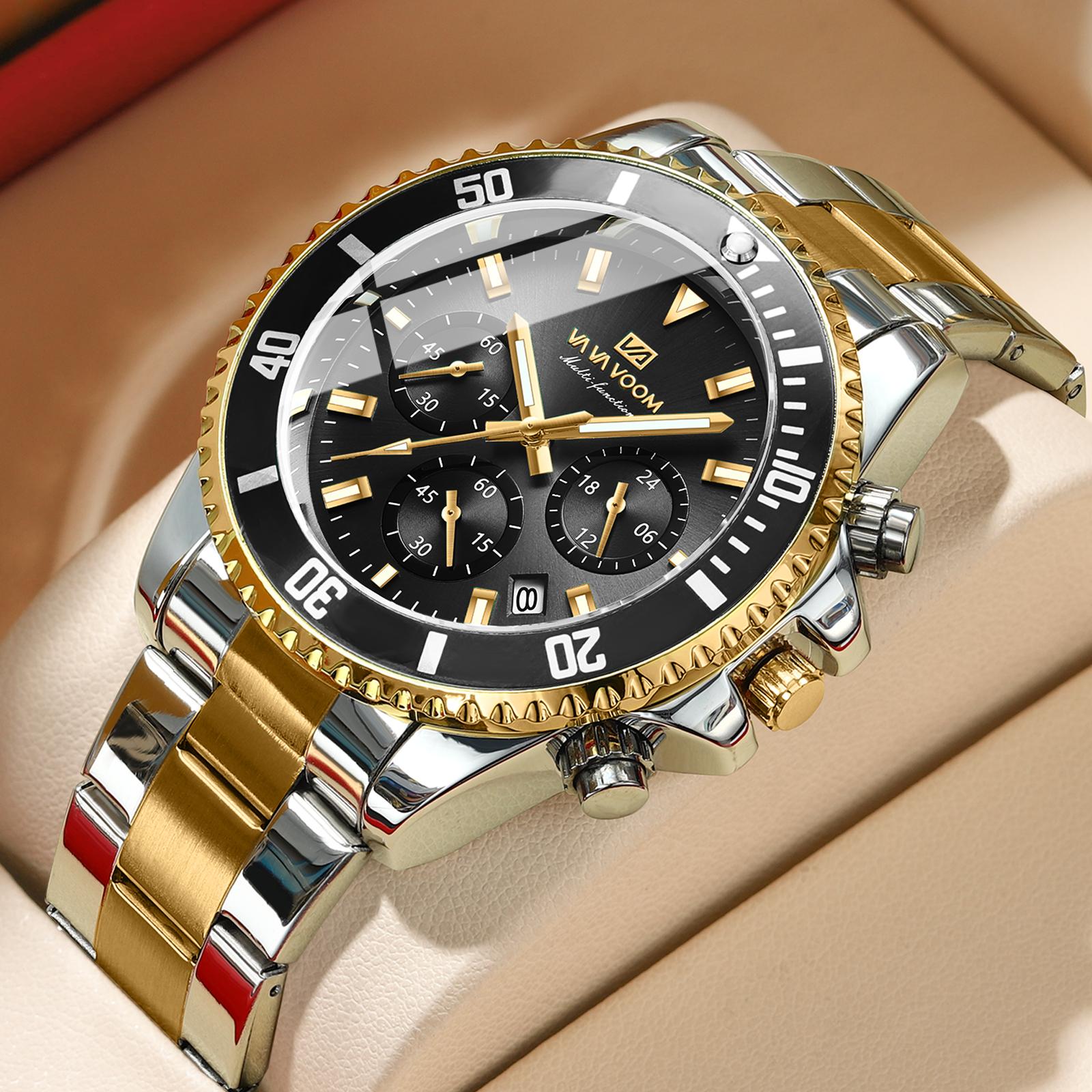 Luxury Watch Grade - Stainless Steel Mens Sports Watch Fashion