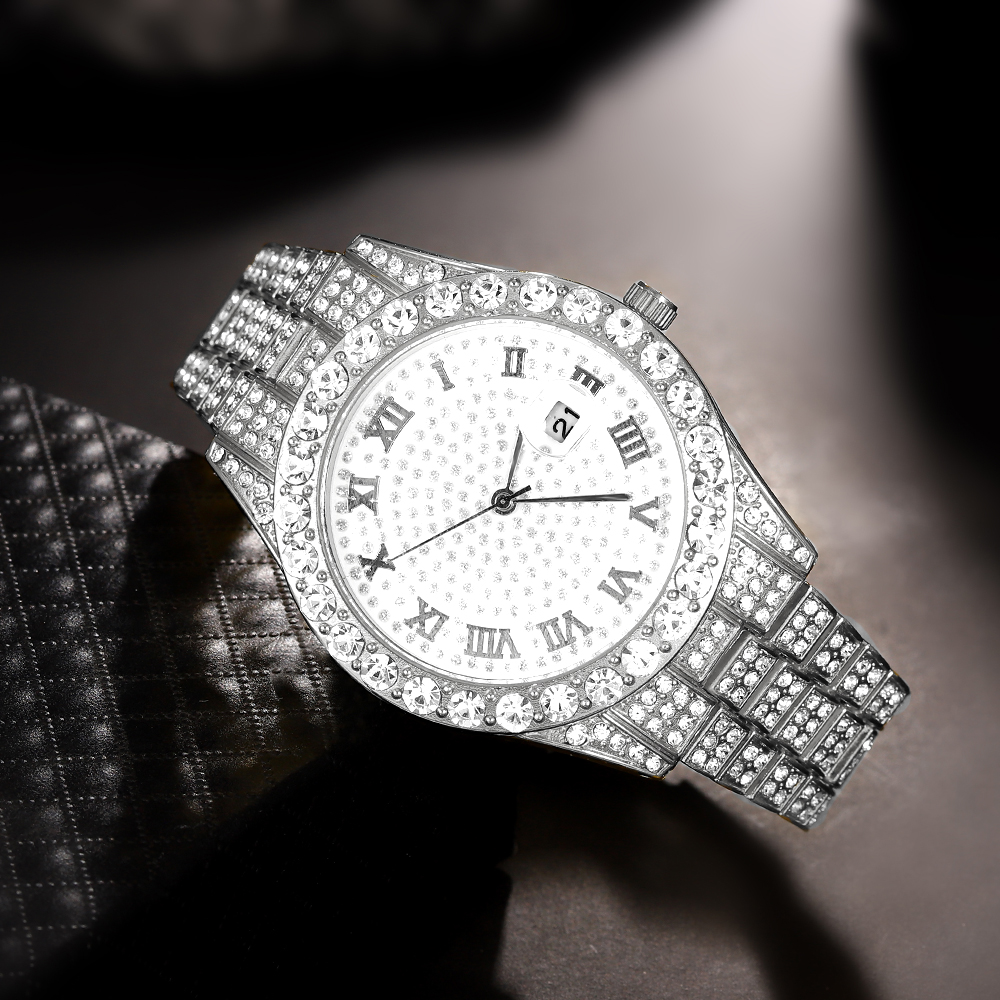 1 Hip-hop Full Diamond Silver  - Luxury Watch Wallpaper recension och pris