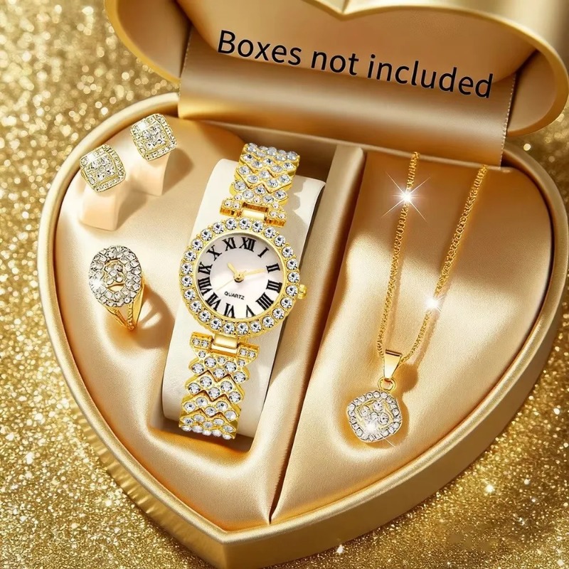 5PCS Luxury Rhinestone Women's - Luxury Watch Organizer recension och pris