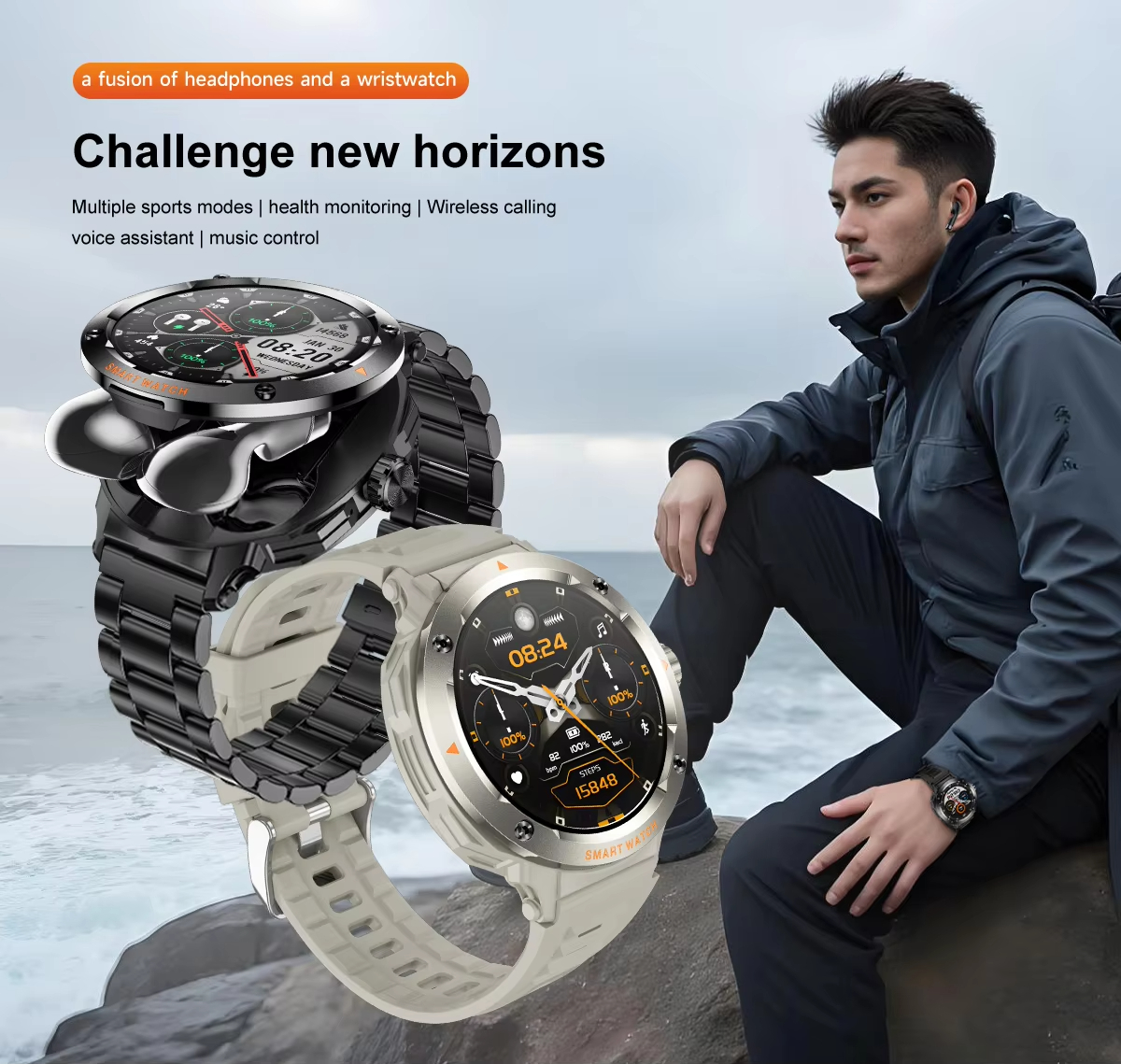 NFC Smart Watch Wireless Earph - Luxury Watch Repair recension och pris