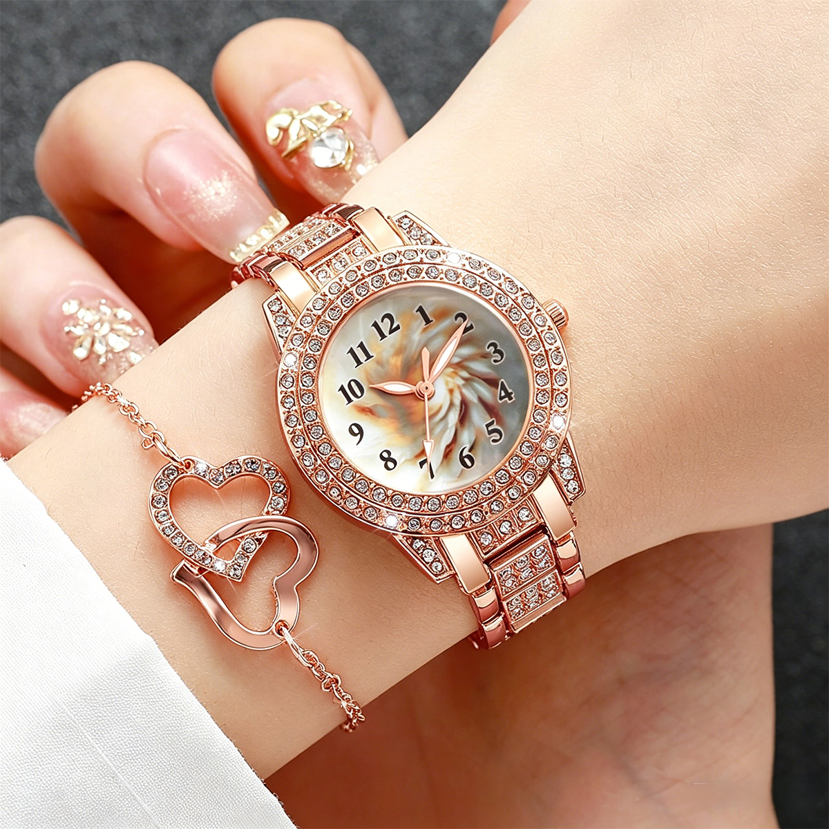 6PCS Luxury Rhinestone Women Q - Luxury Watch Organizer recension och pris