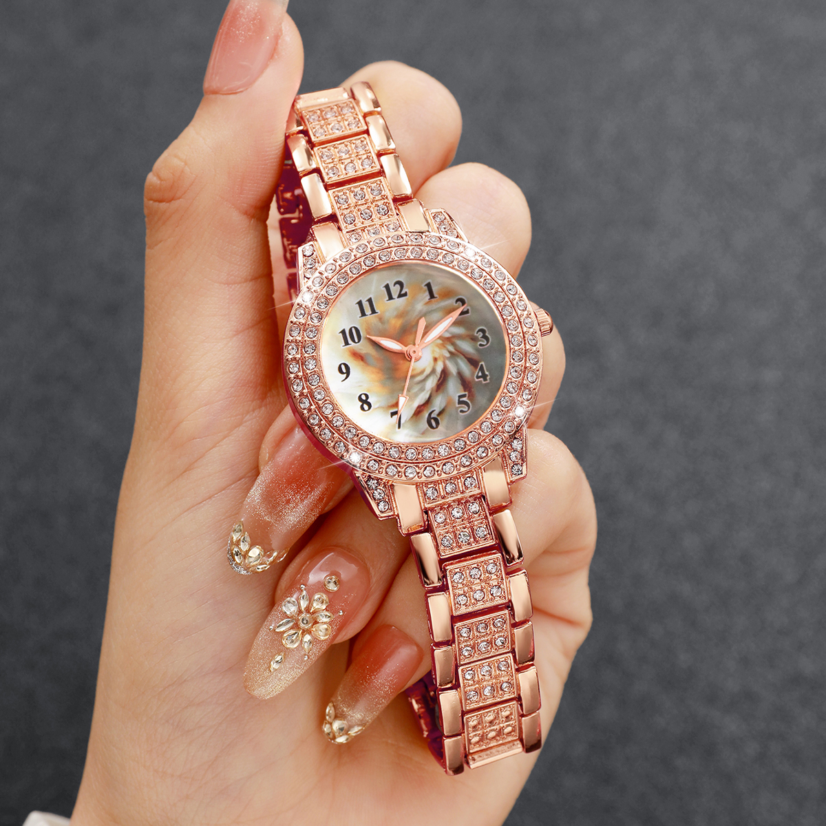6PCS Luxury Rhinestone Women Q - Luxury Watch Organizer recension och pris