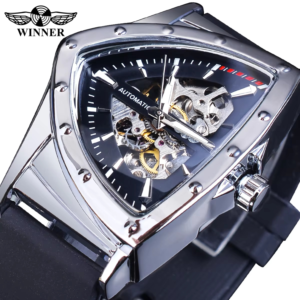 WINNER Men's Luxury Military M - Watch Triangle Luxury recension och pris