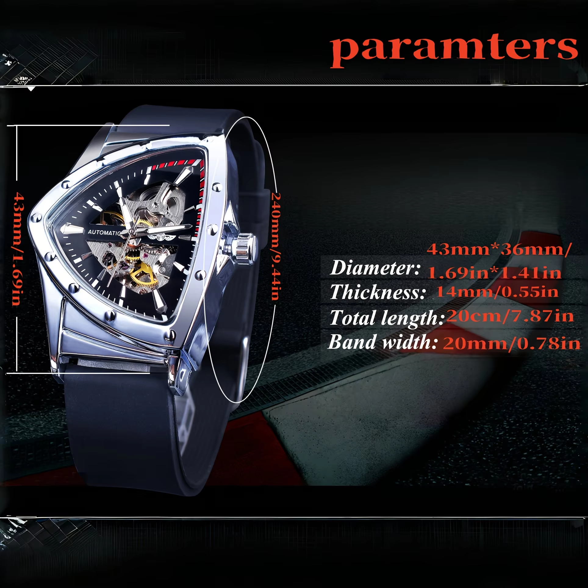 WINNER Men's Luxury Military M - Watch Triangle Luxury recension och pris