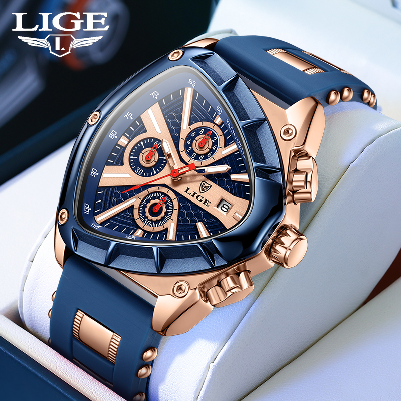 LIGE Fashion Men's Watch Luxur - Watch Triangle Luxury recension och pris