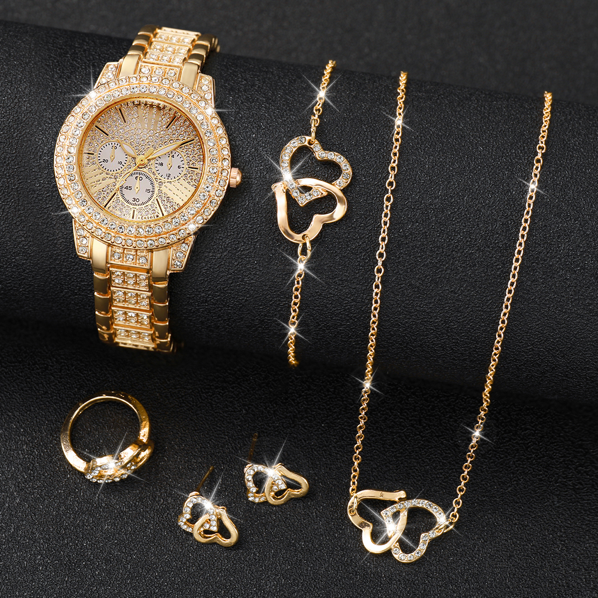 6PCS Luxury Rhinestone Women W - Luxury Watch Organizer recension och pris