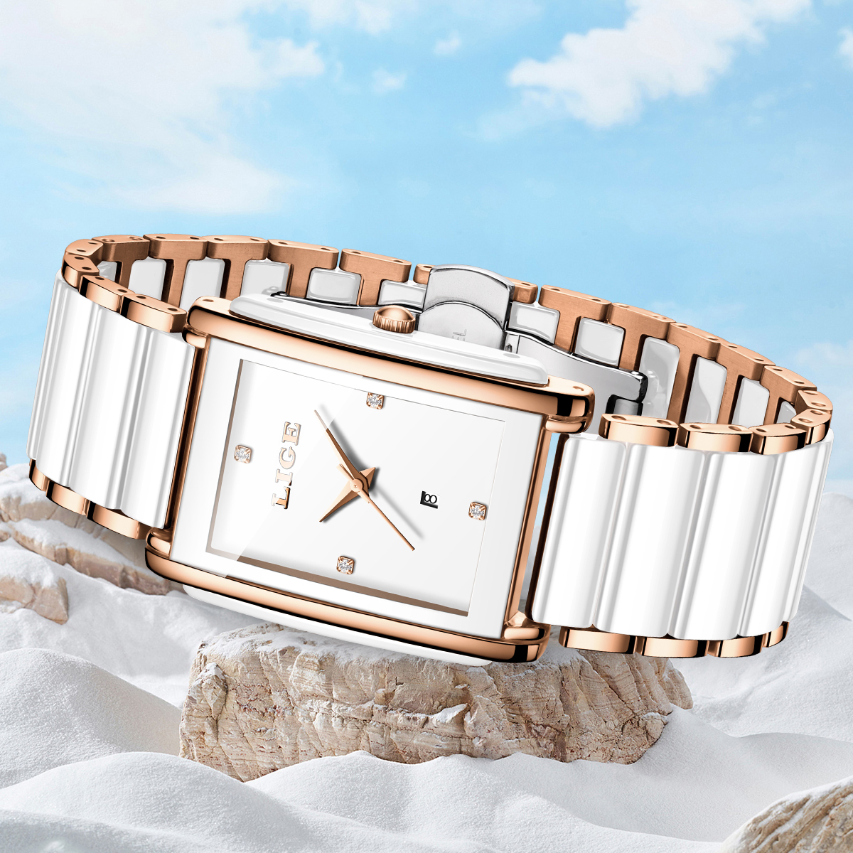 LIGE Fashion Elegant Watch for - Luxury Watch Japanese recension och pris