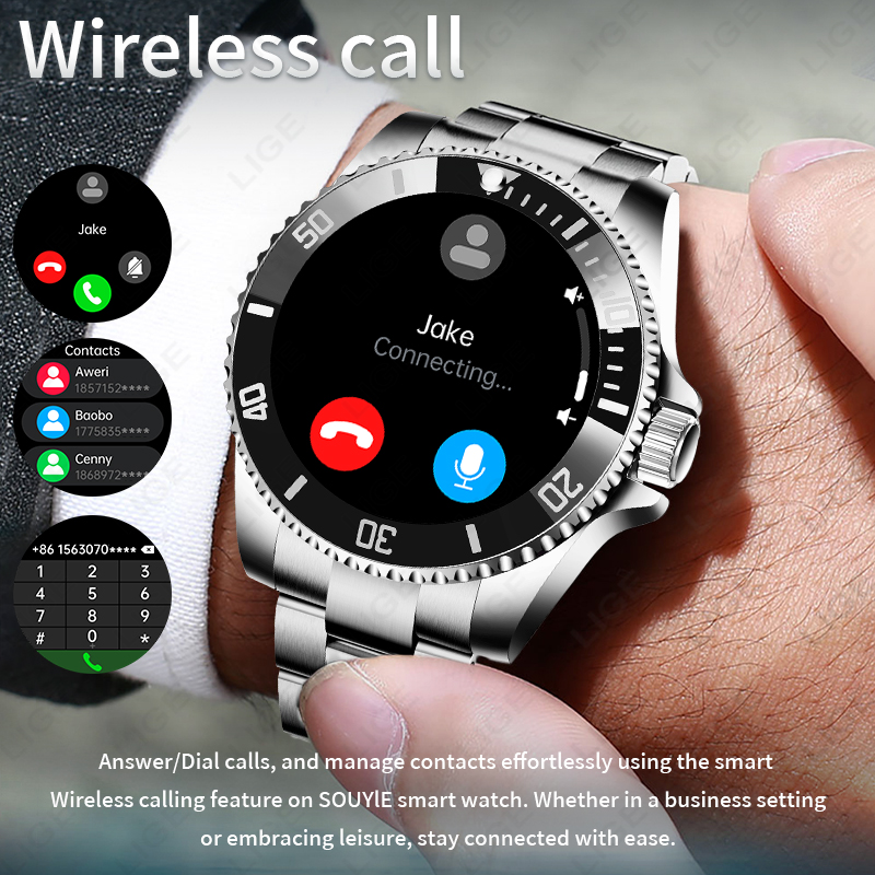 LIGE Business Smart Watch Men  - Luxury Watch Hd recension och pris