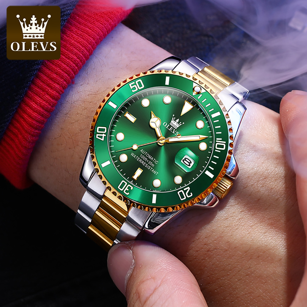 OLEVS Men's Automatic Mechanic - Luxury Watch Grade recension och pris