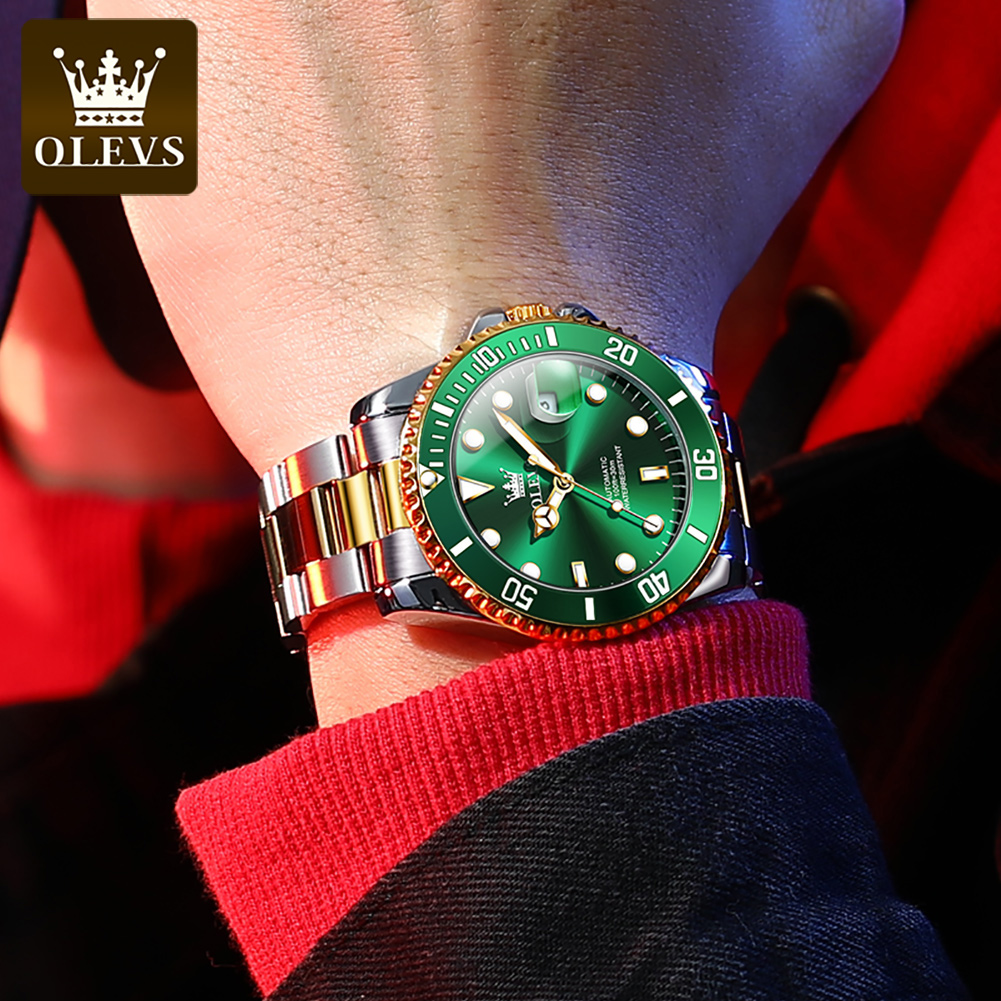 OLEVS Men's Automatic Mechanic - Luxury Watch Grade recension och pris