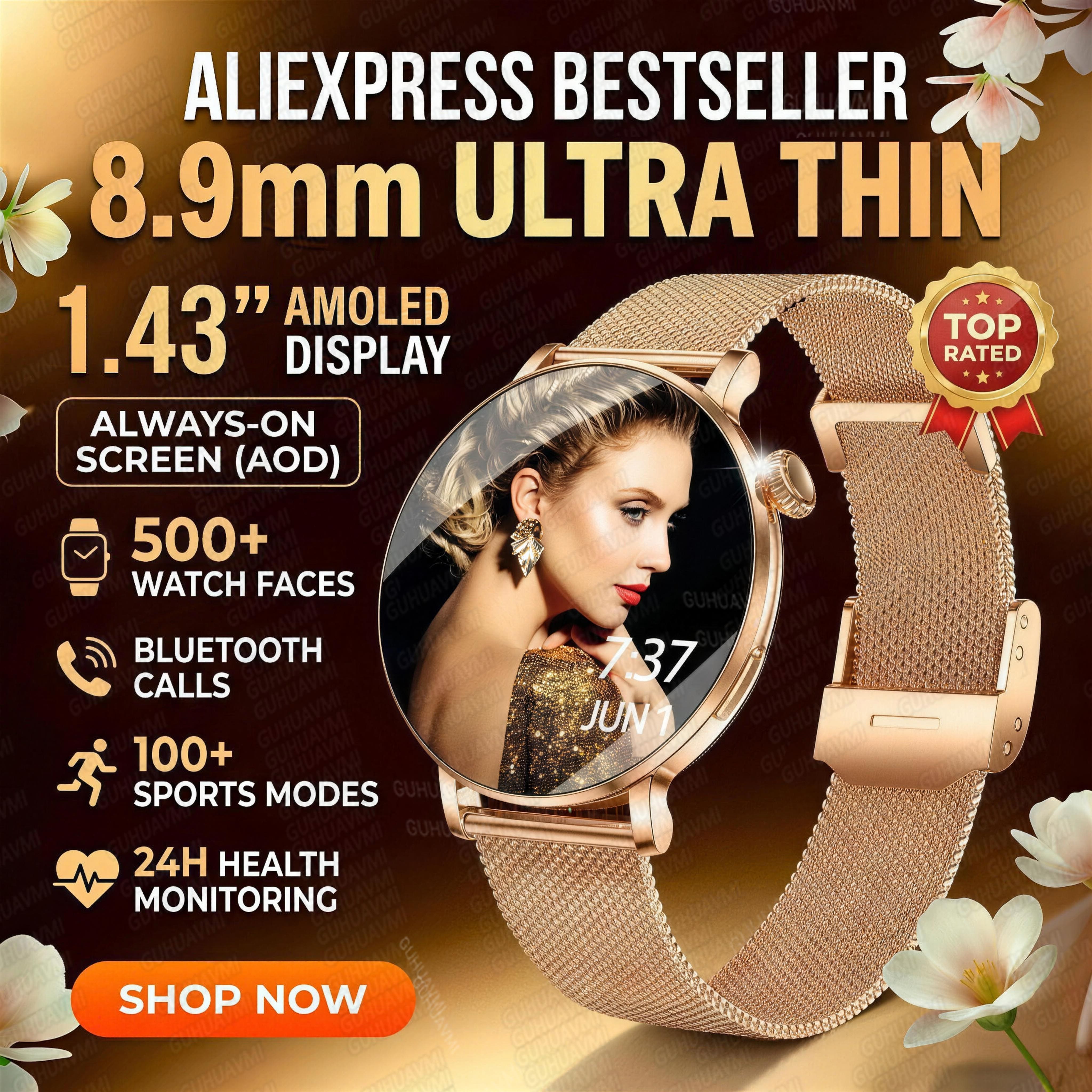 2026New Lady Smart Watch Women - Luxury Watch Hd recension och pris