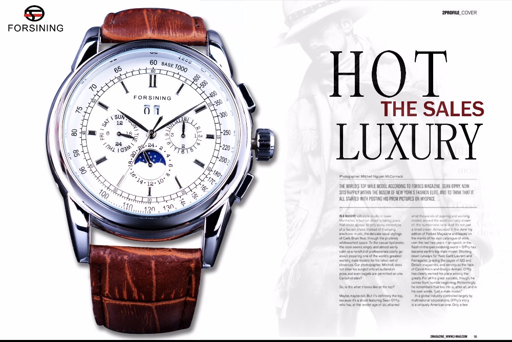 Forsining Moonphase Calendar D - Luxury Watch Grade recension och pris