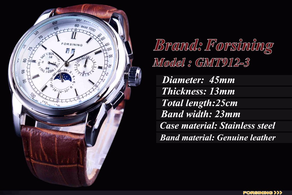 Forsining Moonphase Calendar D - Luxury Watch Grade recension och pris