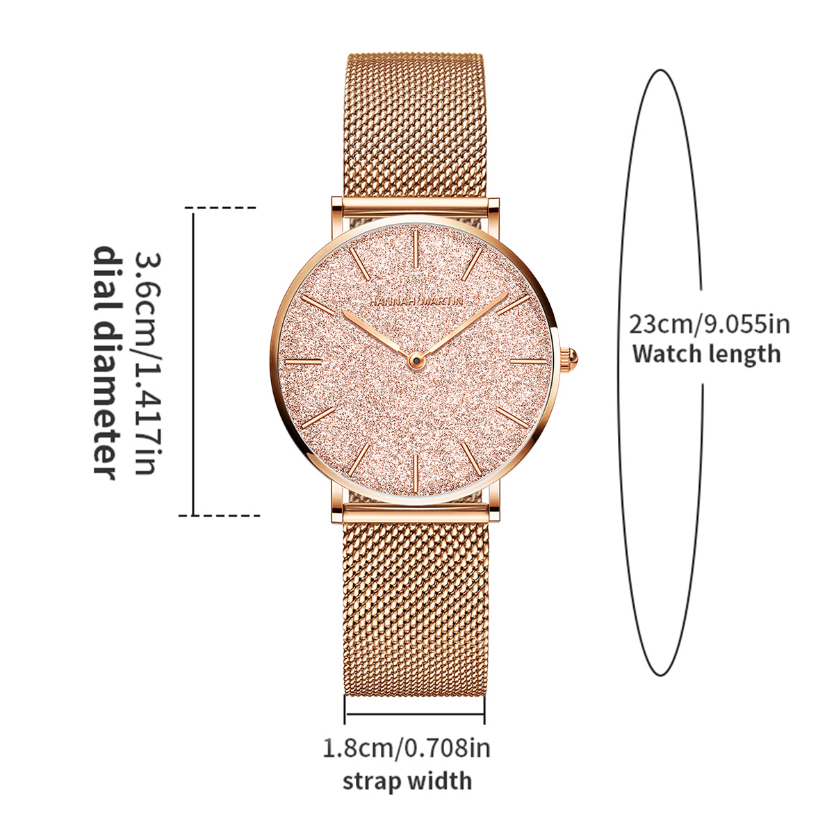 Hannah Martin Luxury Women's W - Luxury Watch Japanese recension och pris