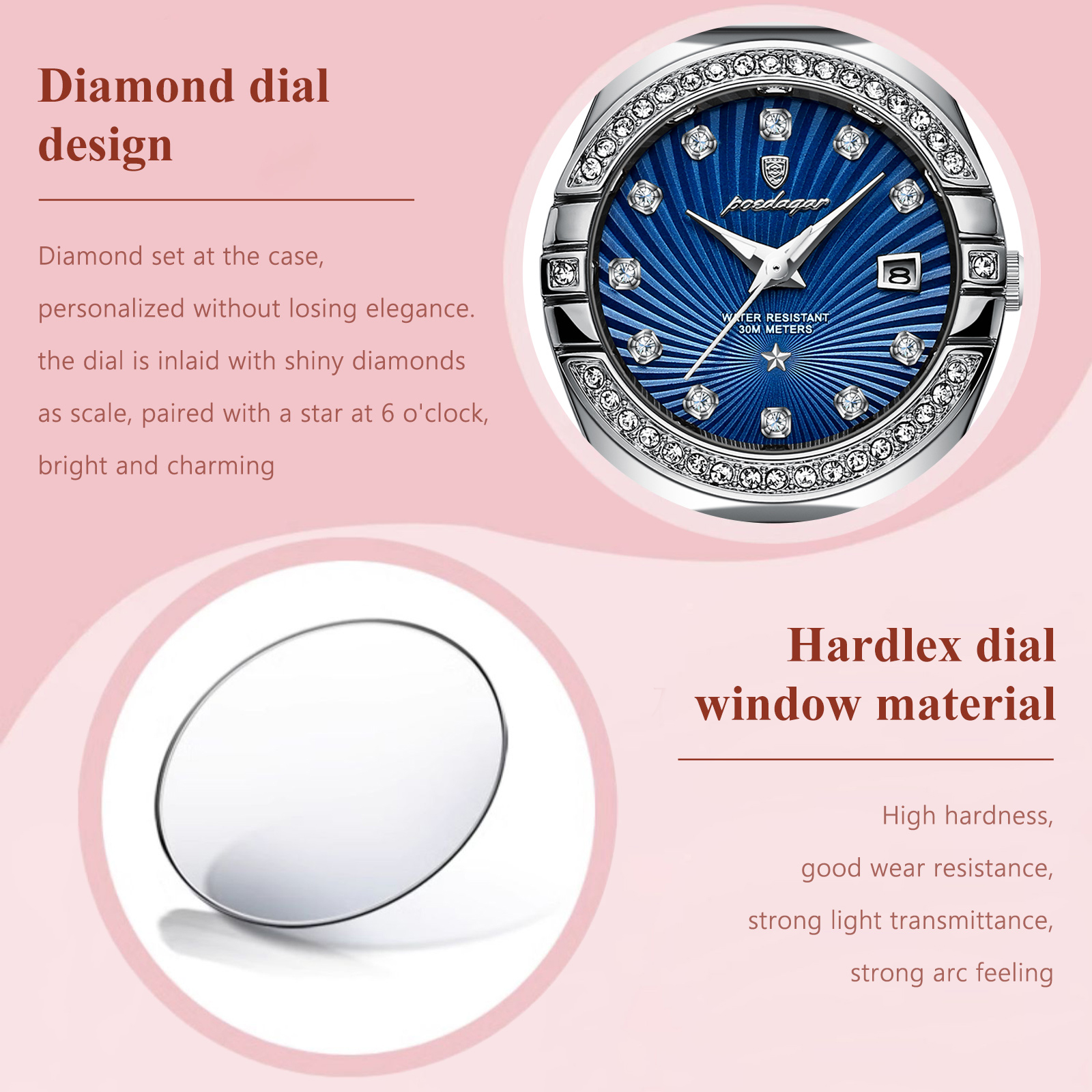 POEDAGAR Luxury Trendy Ladies  - Luxury Watch Cartier recension och pris