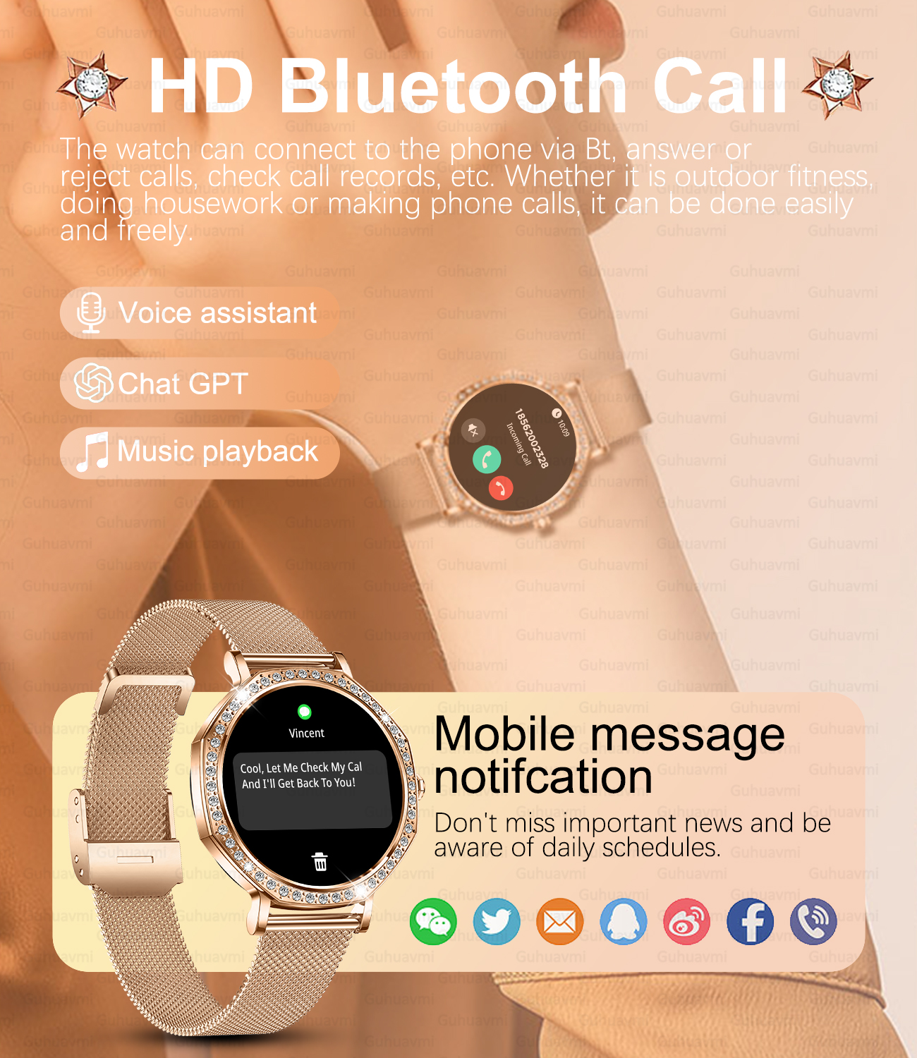 2025 New Ladies' Fashion Smart - Luxury Watch Hd recension och pris