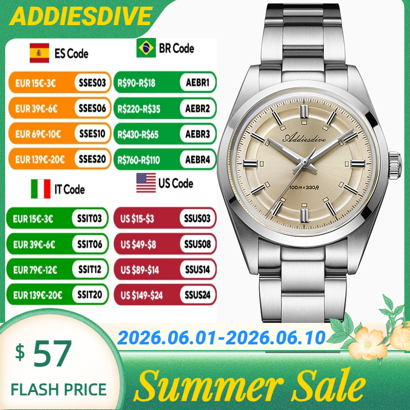 ADDIESDIVE Super Luminous Japa - Luxury Watch Japanese recension och pris