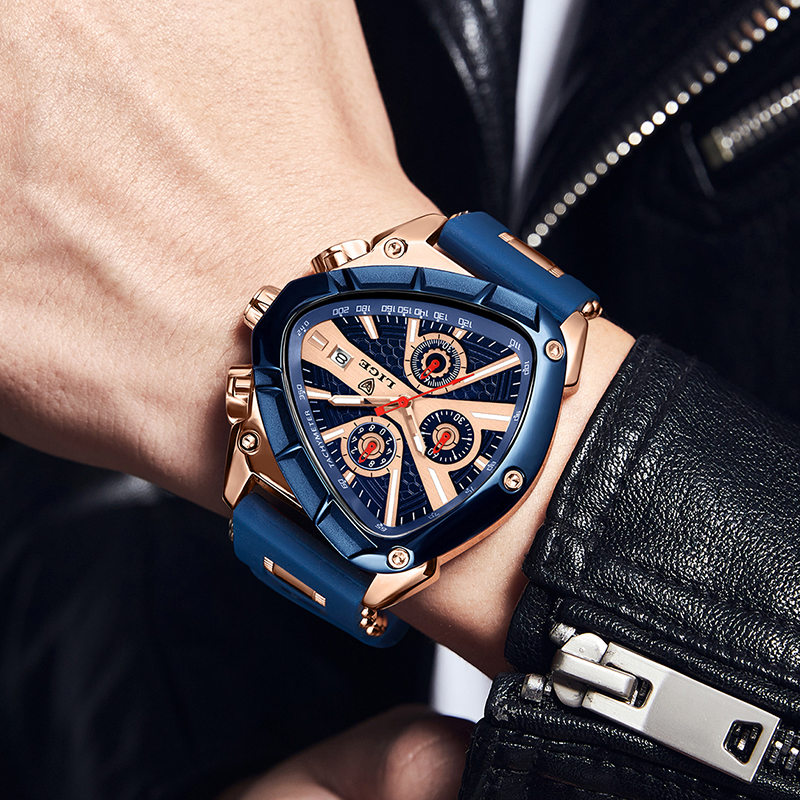 LIGE Fashion Men Watch Triangl - Watch Triangle Luxury recension och pris