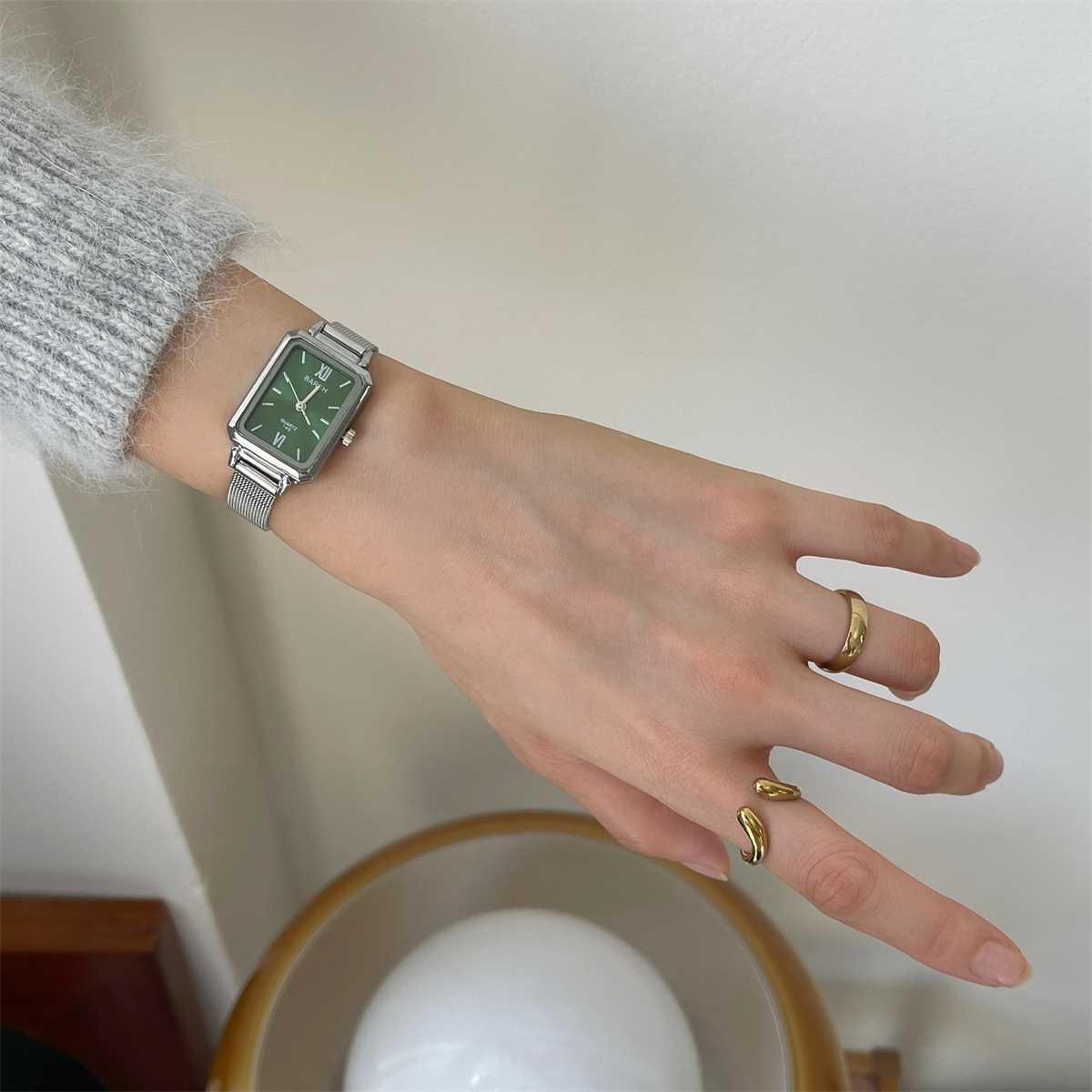 Elegant ladies watch Green squ - Luxury Watch Grade recension och pris