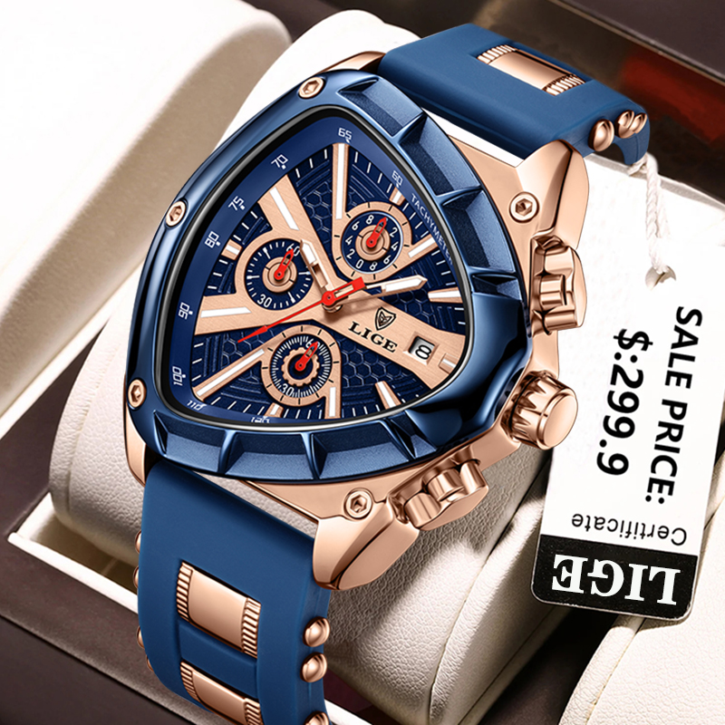 LIGE Luxury Fashion Quartz Man - Watch Triangle Luxury recension och pris