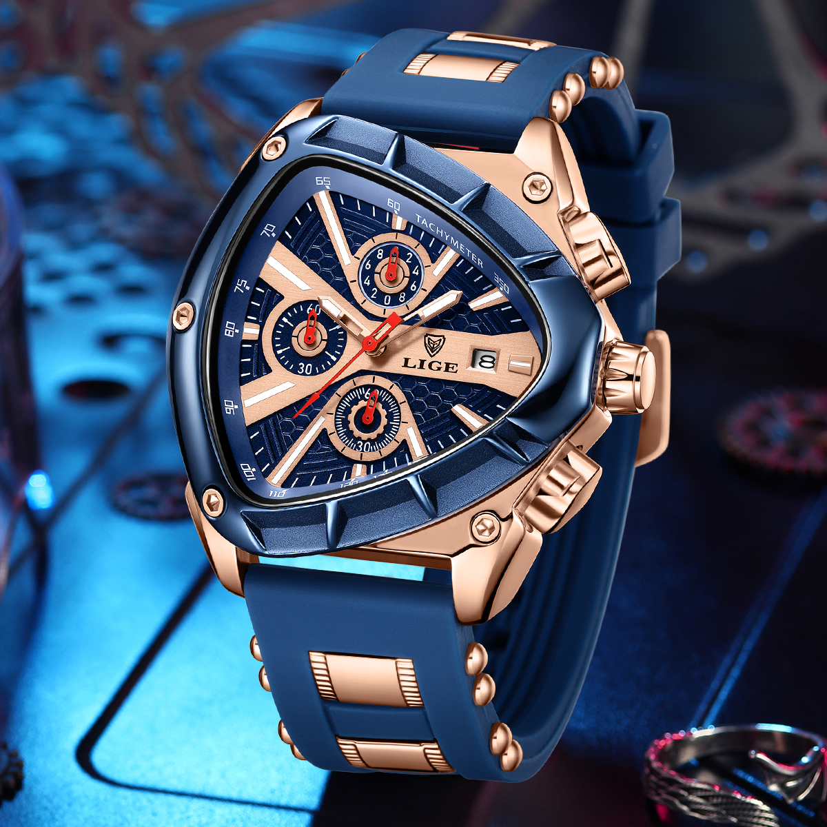 LIGE Luxury Fashion Quartz Man - Watch Triangle Luxury recension och pris