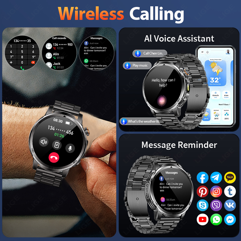 LIGE Military Grade 1000mAh Ba - Luxury Watch Grade recension och pris