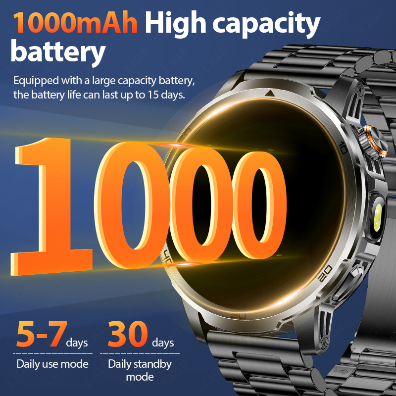LIGE Military Grade 1000mAh Ba - Luxury Watch Grade recension och pris