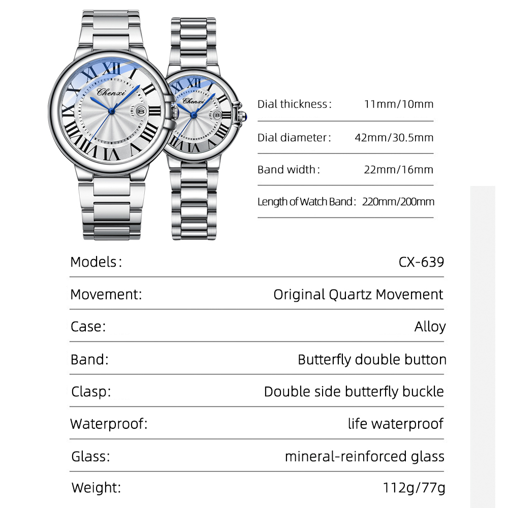 CHENXI Couple Luxury Quartz Wr - Luxury Watch Wallpaper recension och pris