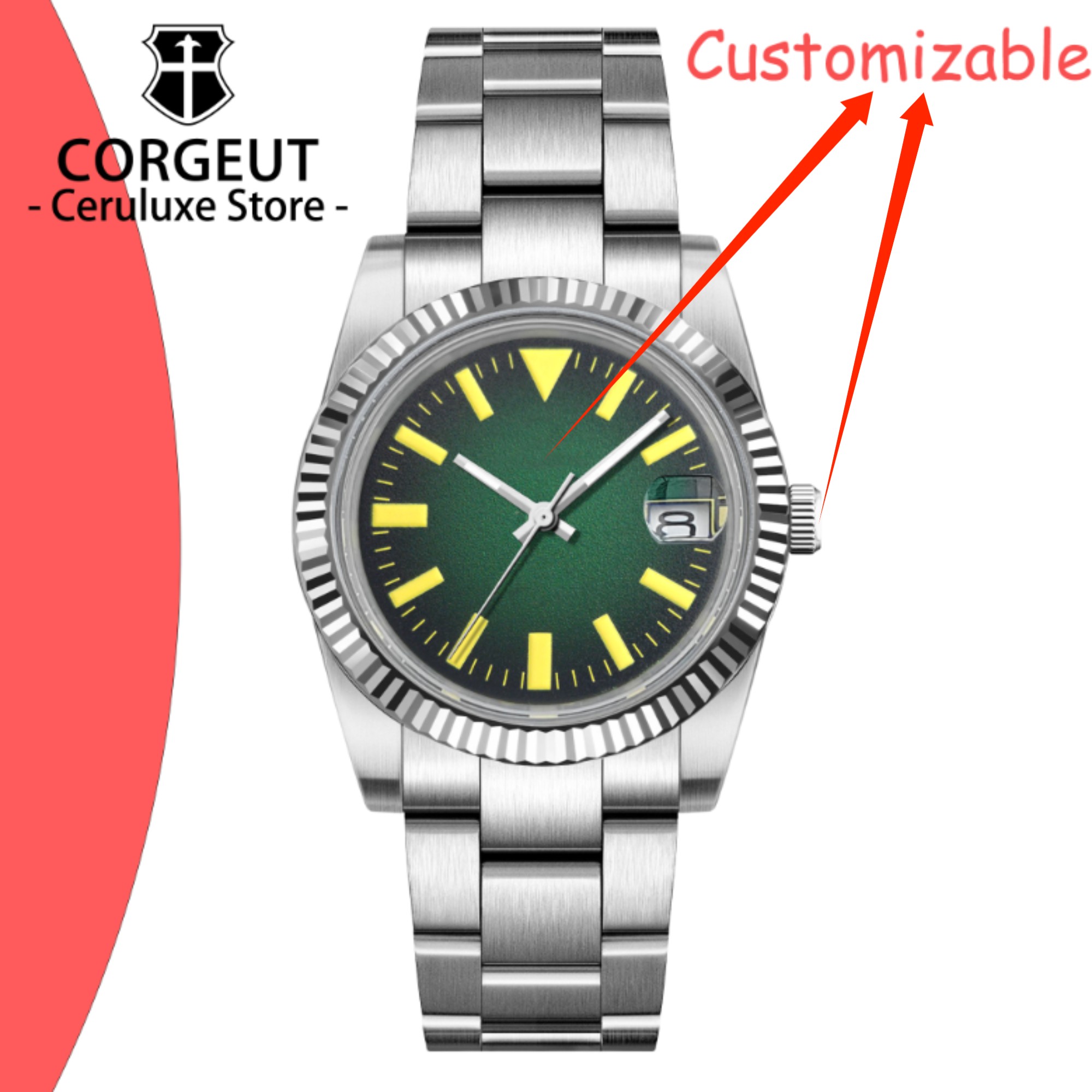 Custom Logo 36/39mm New NH35 A - Luxury Watch Wallpaper recension och pris