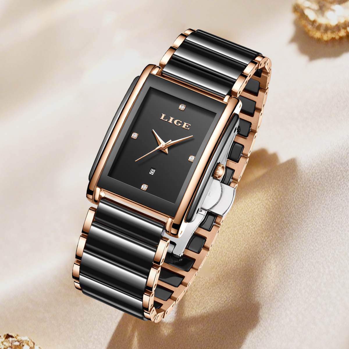 LIGE Fashion Elegant Watch for - Luxury Watch Japanese recension och pris