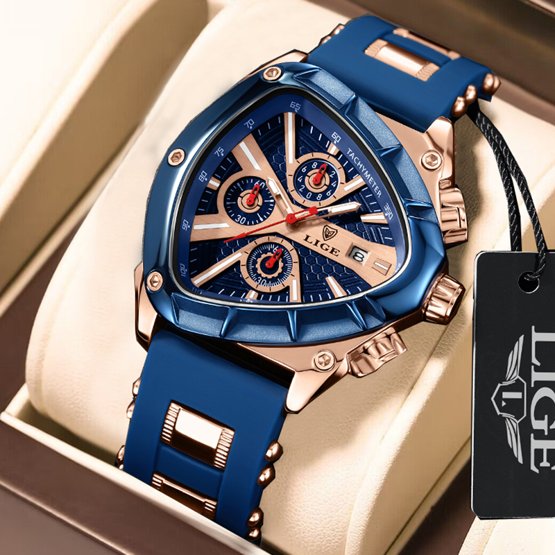 LIGE Watch Men Luxury Brand Bu - Watch Triangle Luxury recension och pris