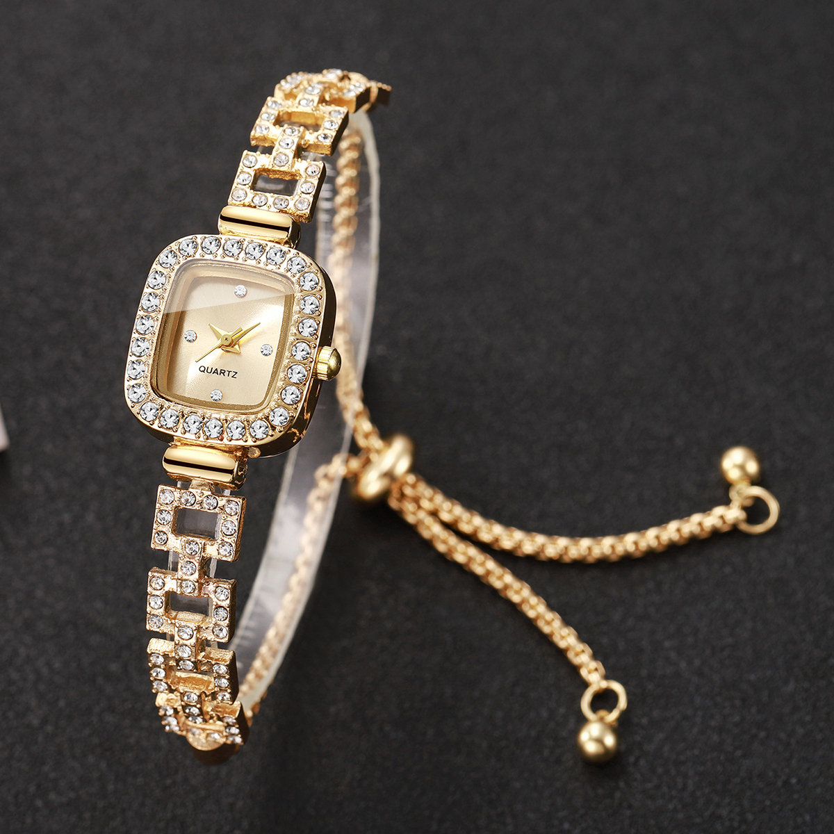 Luxury Rhinestone Bracelet Str - Luxury Watch Organizer recension och pris