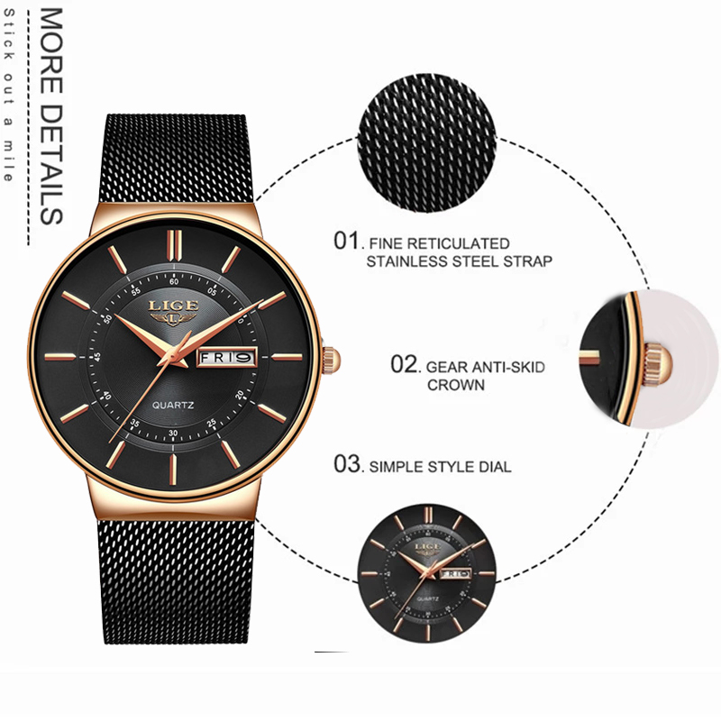LIGE Women Watches Luxury Bran - Luxury Watch Organizer recension och pris