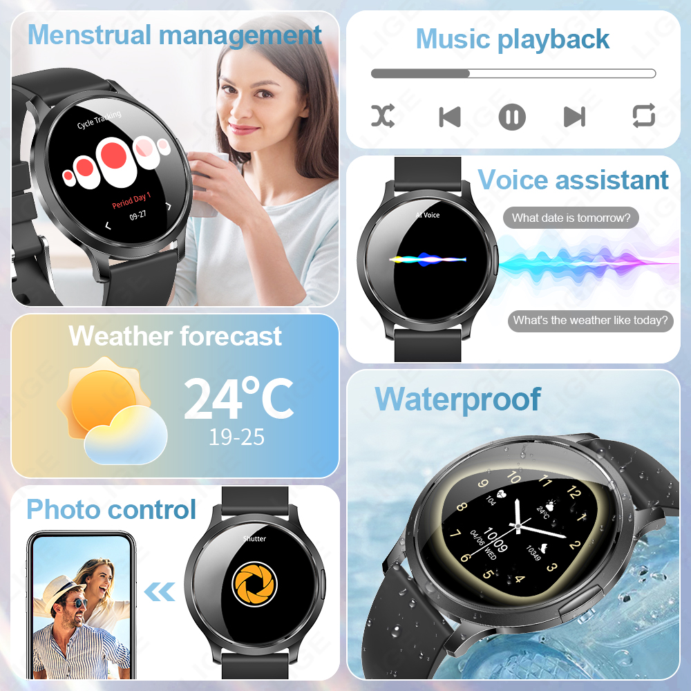 New LIGE Ultra-thin AMOLED HD  - Luxury Watch Hd recension och pris