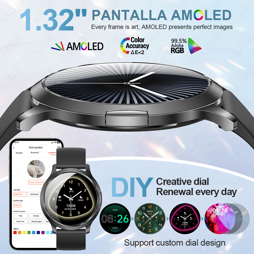 New LIGE Ultra-thin AMOLED HD  - Luxury Watch Hd recension och pris
