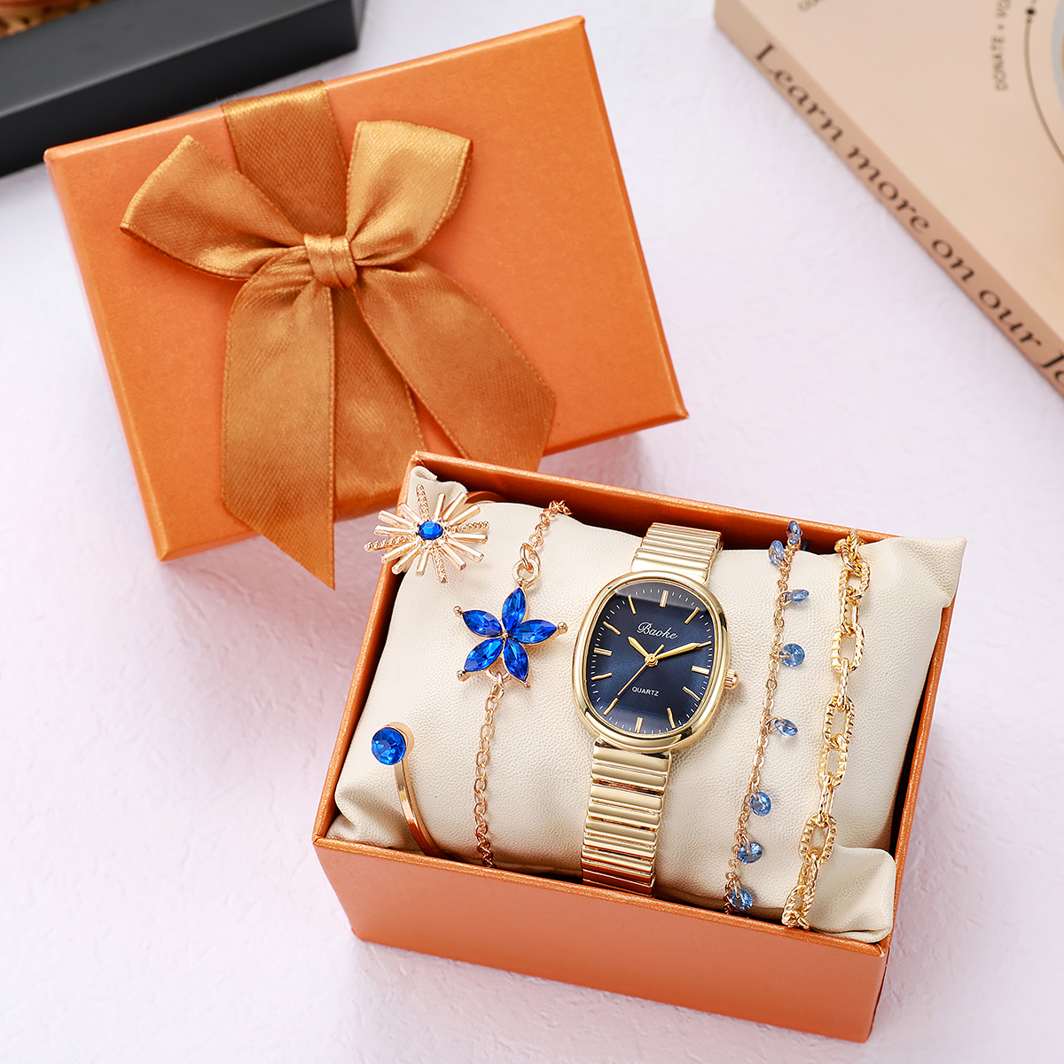 Women's Blue Gold Diamond Quar - Luxury Watch Entry recension och pris