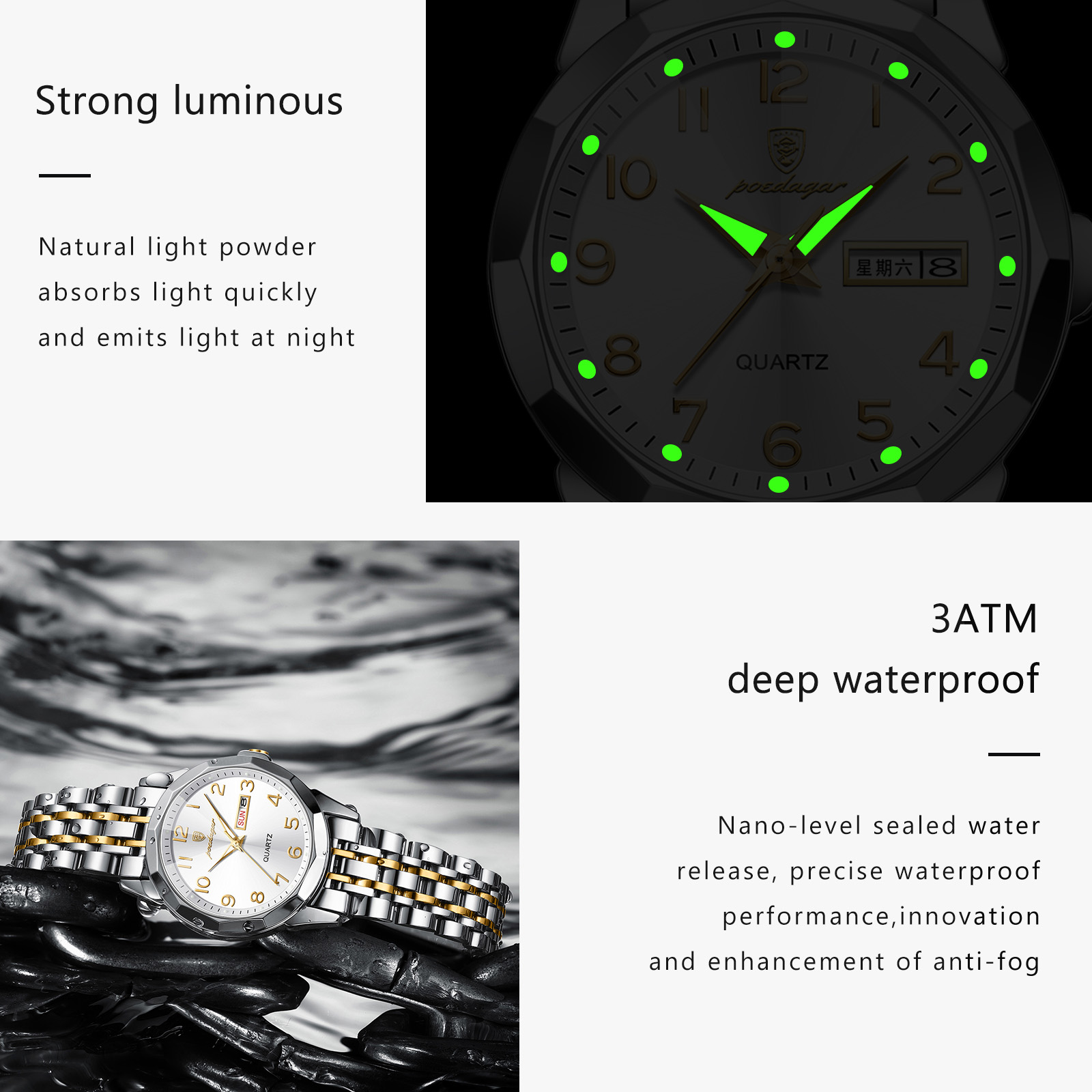 POEDAGAR Elegant Ladies Watche - Luxury Watch Cartier recension och pris