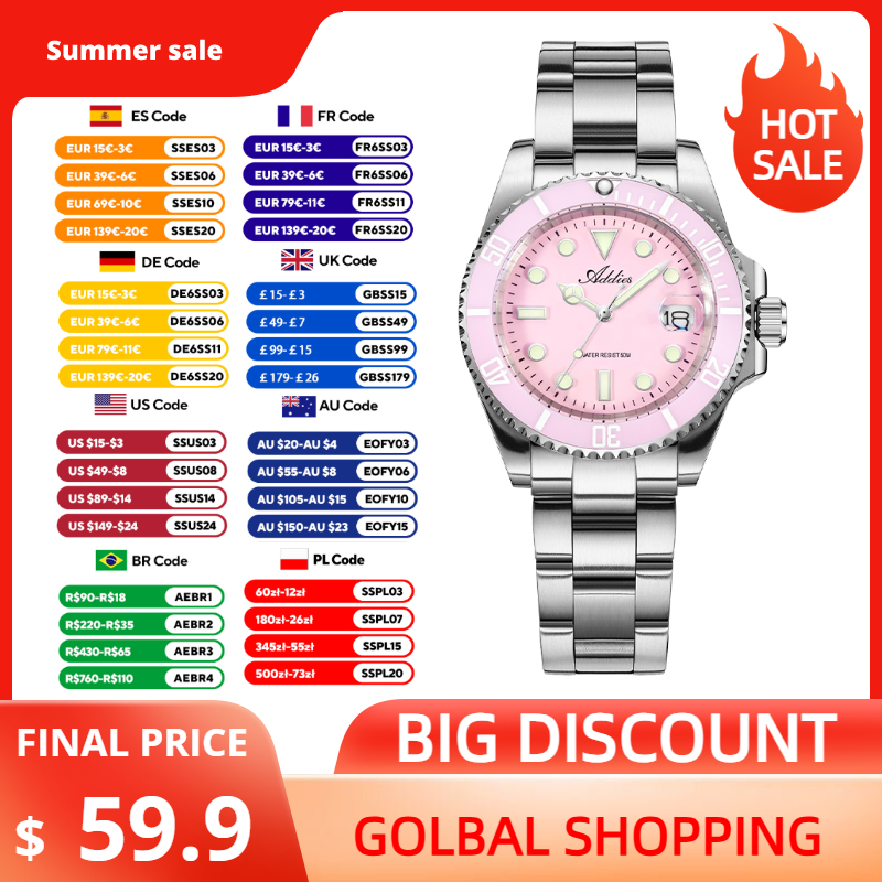 Addies 36mm Couple's Watch New - Luxury Watch Japanese recension och pris