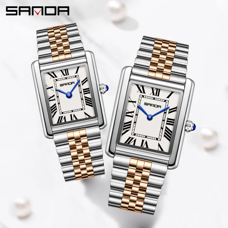 SANDA Couple Tank Quartz Watch - Luxury Watch Cartier recension och pris
