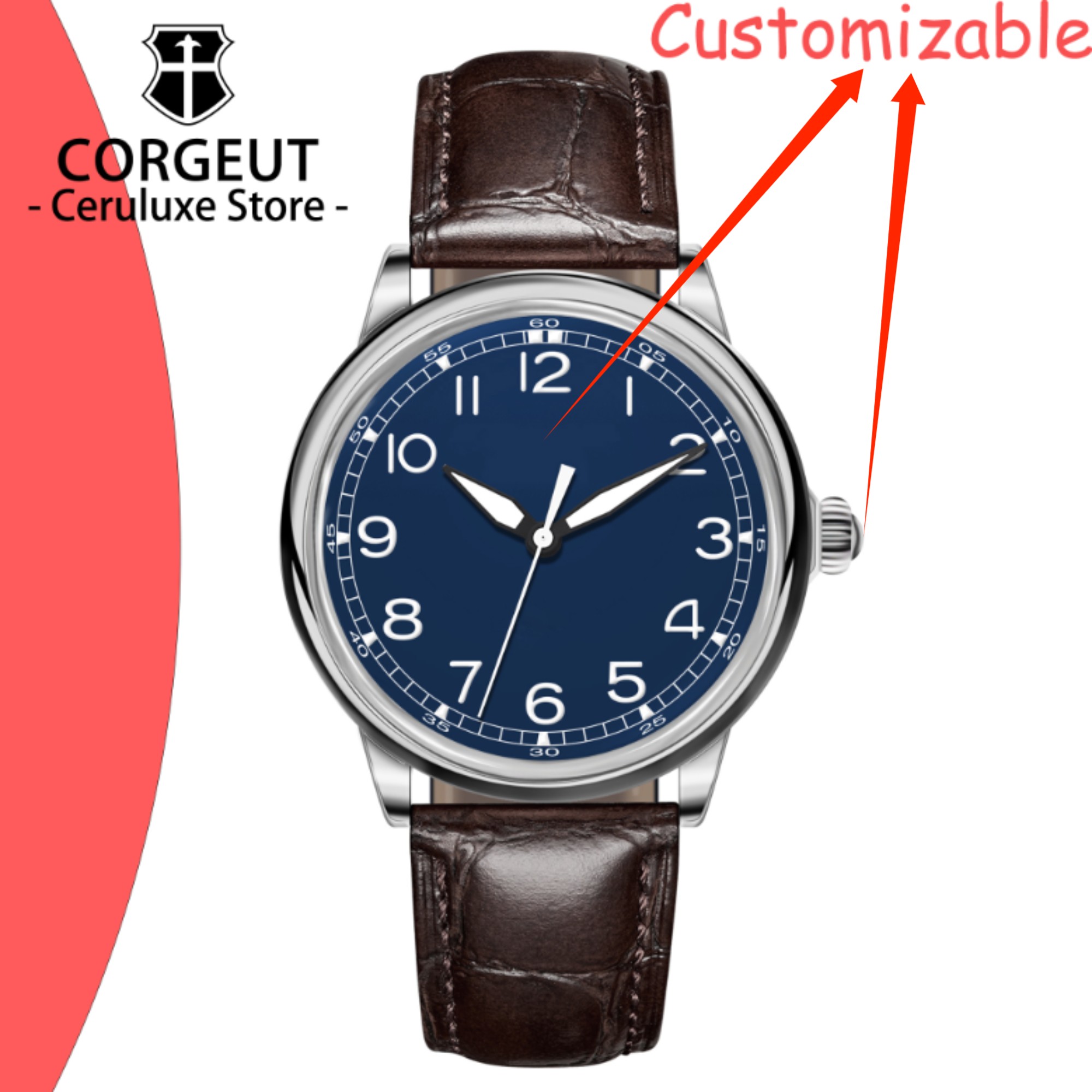 CUSTOM Logo 41mm MIYOTA8215 Au - Luxury Watch Wallpaper recension och pris