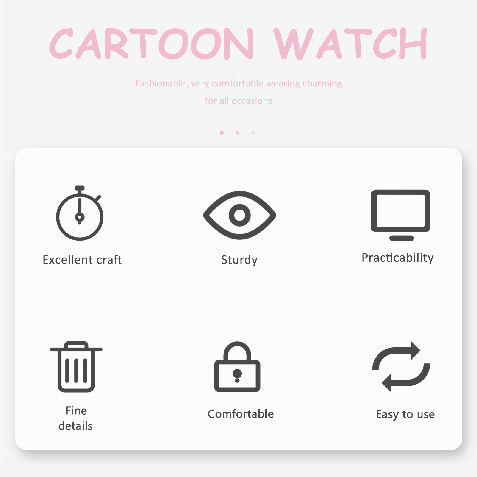 Cartoon Watch Delicate Cat Des - Luxury Watch Grade recension och pris