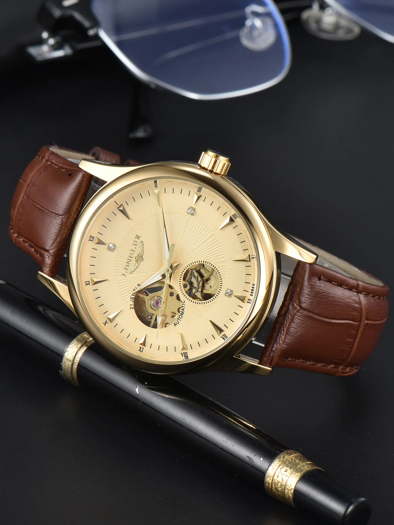 LONGLUX automatic watch elegan - Luxury Watch Cartier recension och pris